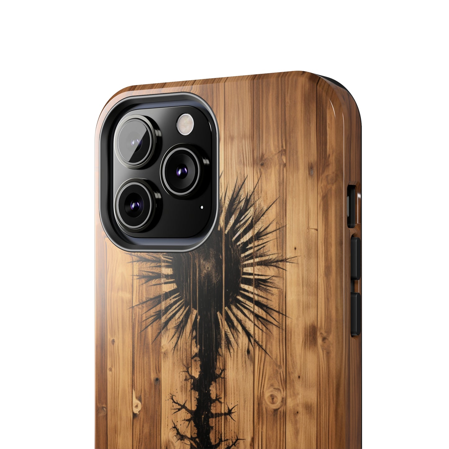 "Desert Plant on Wood Themed Phone Case: Embrace Nature's Beauty"-Tough Phone Cases