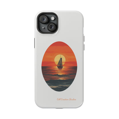 "Sailboat Sunset Serenity" -MagSafe Tough iPhone Cases