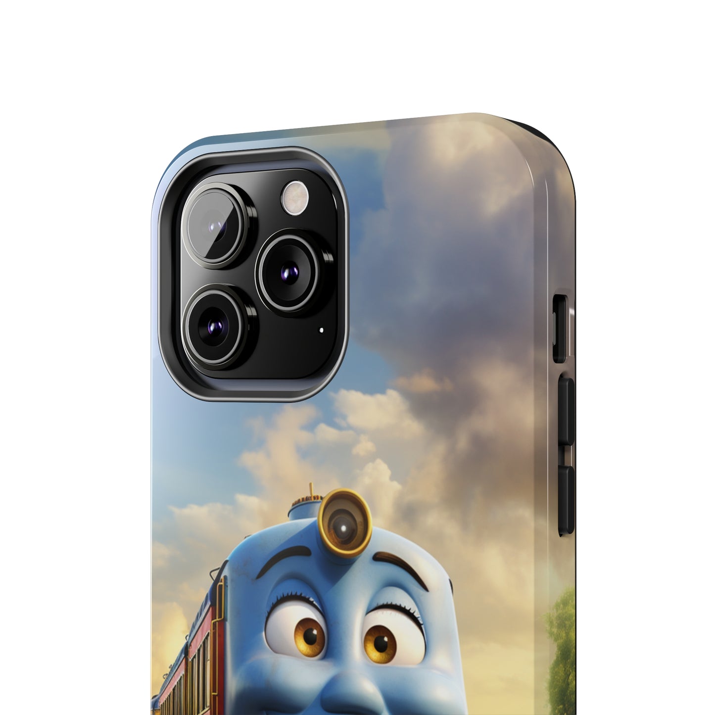 The "Smiling Blue Train" Phone Case -Tough Phone Cases