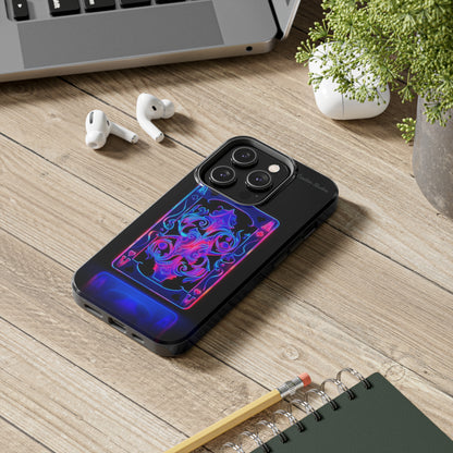 Introducing the "Neon Ace of Hearts" Cell Phone Case – Elevate Your Style with a Dazzling Card -Tough Phone Cases