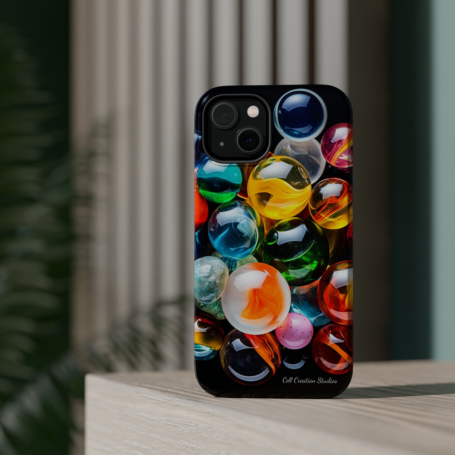 Introducing the "Vibrant Marbles Mosaic" Cell Phone Case – Carry a Kaleidoscope of Colors! -MagSafe Tough Cases