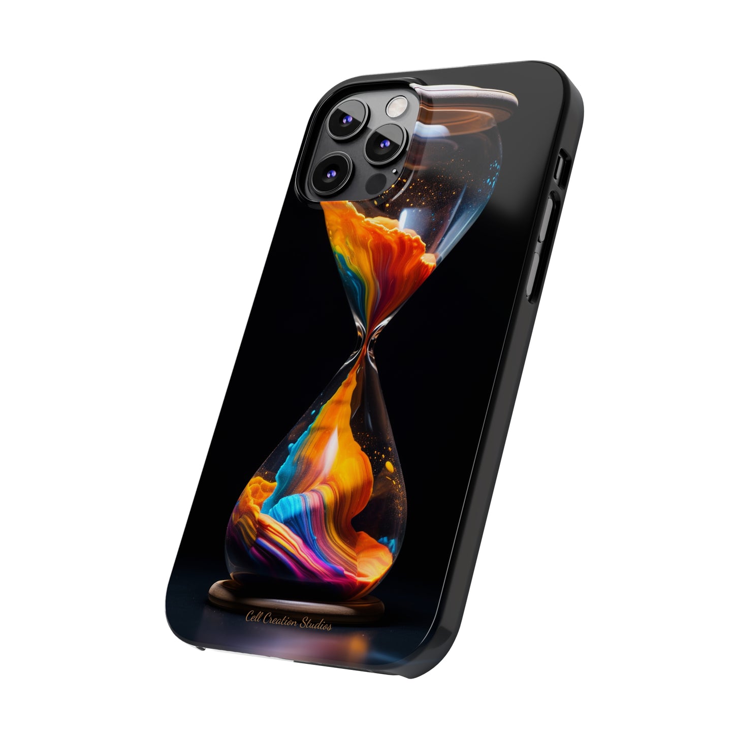 Introducing the "Vibrant Sands of Time" Cell Phone Case – Embrace the Beauty of Colorful Hourglass Design -Tough Cases