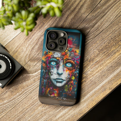 Elevate Your Style with our "Graffiti Face Concrete Wall" Phone Case -Tough Cases