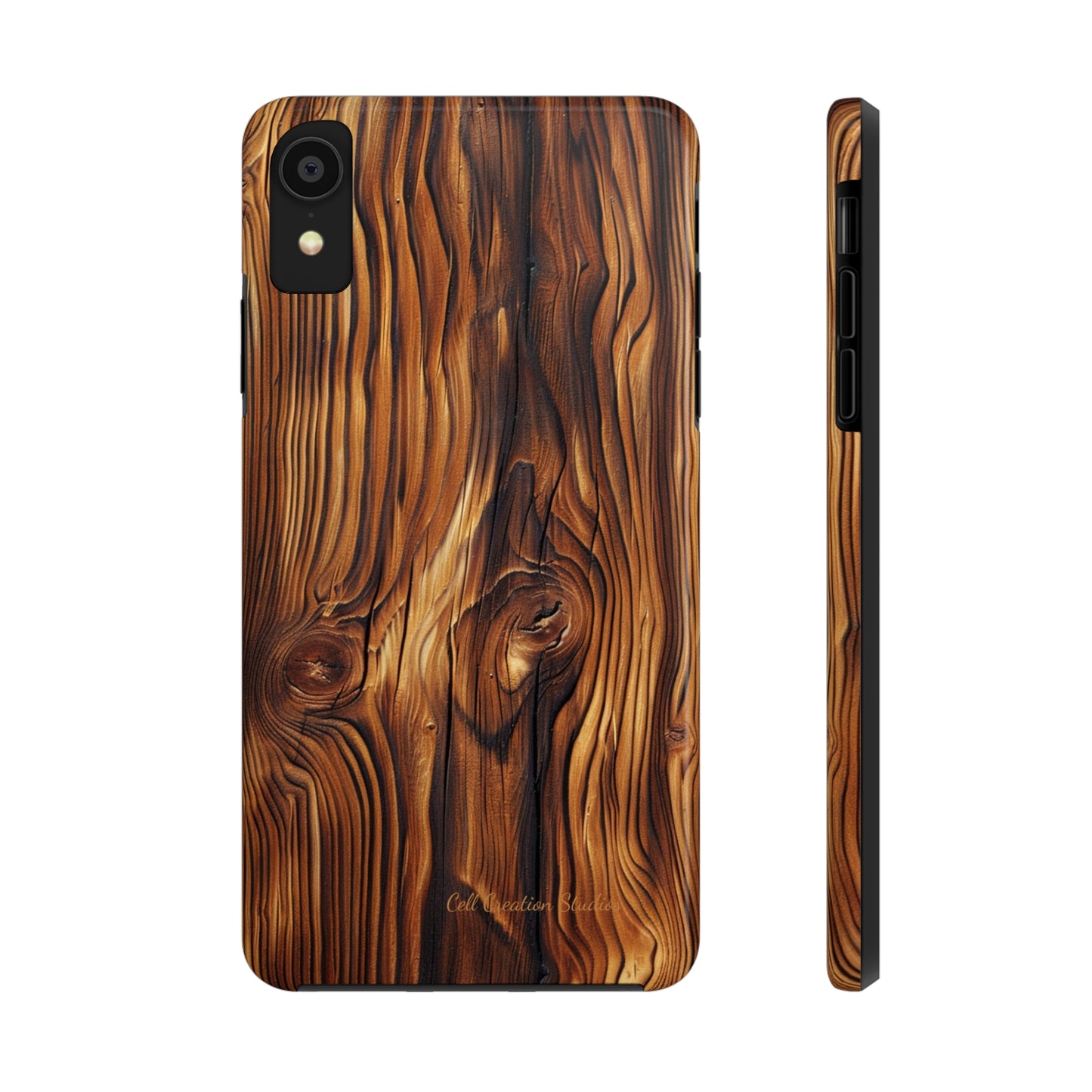 "Wood Grain Elegance" -Tough iPhone Cases