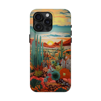 "Desert Bloom Embroidery" -Tough iPhone Cases