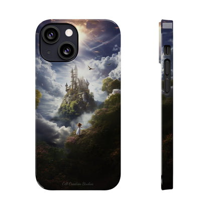 Introducing the "Enchanted Discovery" Cell Phone Case – Embark on a Journey of Magic with a Girl and a Magical Castle! -Slim Phone Cases