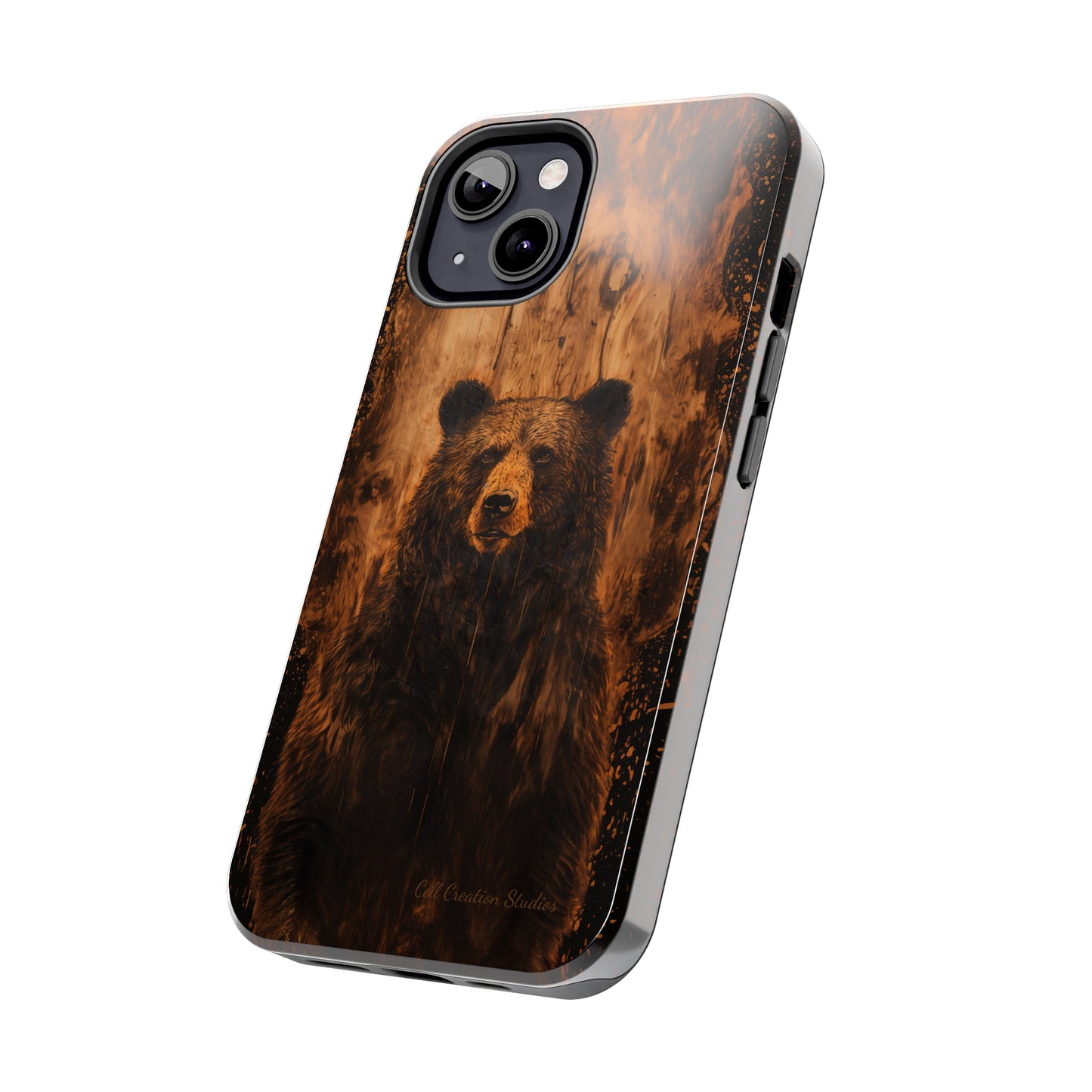 "Bear Wood Grain"-Tough Phone Cases