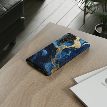 "Azure Elegance Marble" -Tough Samsung Cases