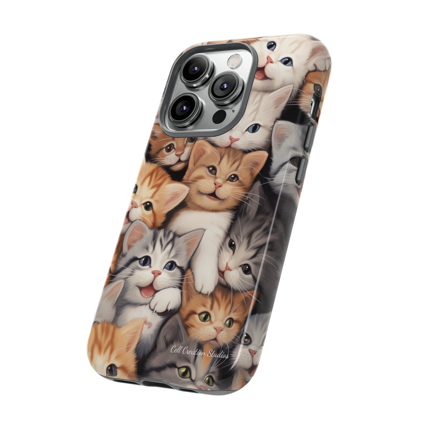 "Kitten Cuddle Haven" Phone Case -Tough Cases