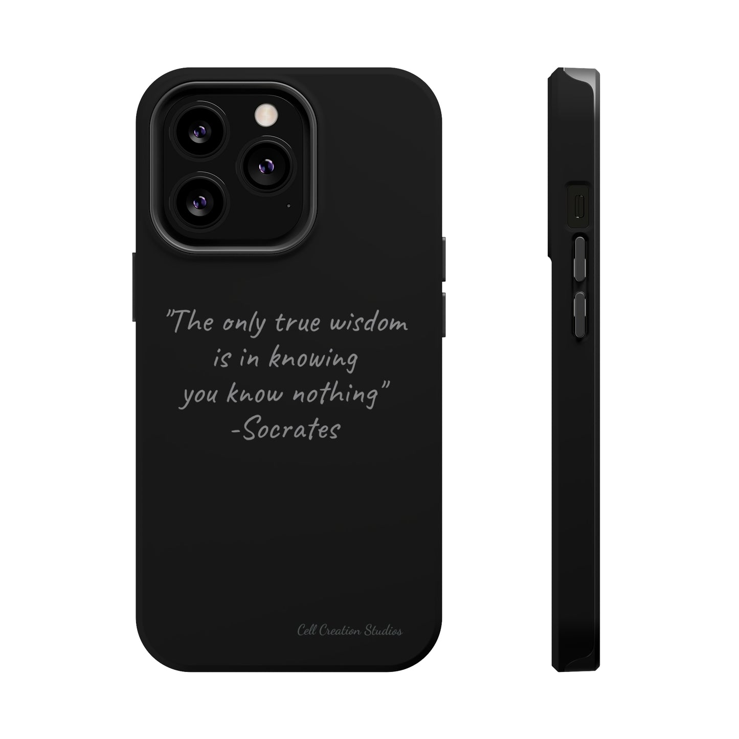 The "Socrates' Wisdom" Quote Phone Case -MagSafe Tough Cases