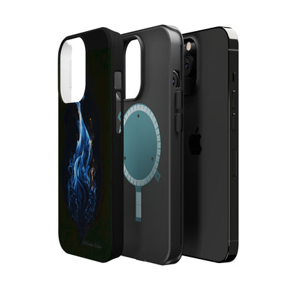 "Blue Flame" Phone Case: Ignite Your Style with Fiery Elegance -MagSafe Tough Cases