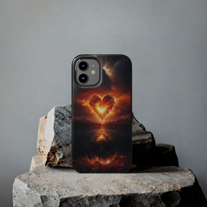 Introducing the "Flaming Heart" Cell Phone Case – Ignite Your Passion! -Tough Phone Cases