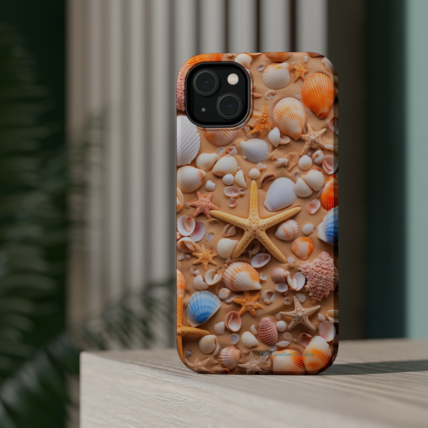 "Seaside Serenity Phone Case: Starfish and Seashells" -MagSafe Tough Cases