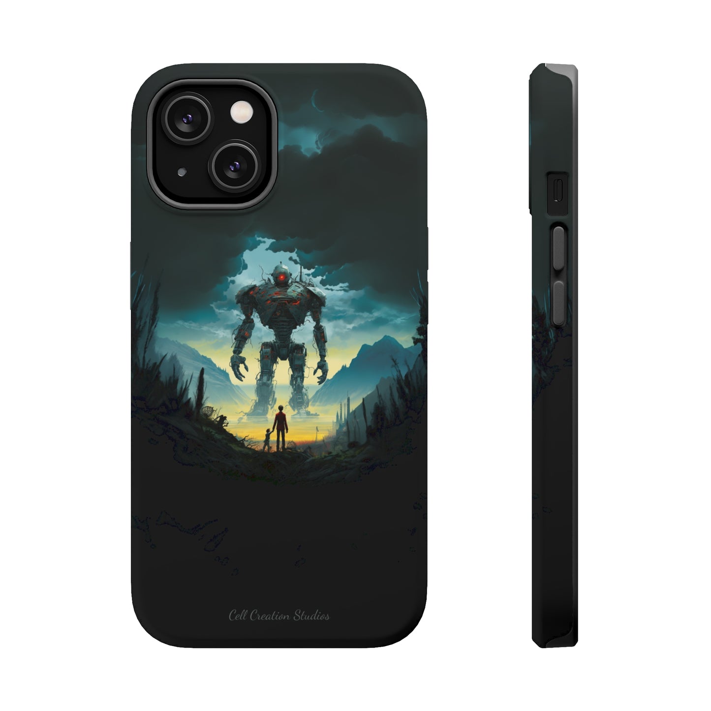 Introducing the "Rising Titan" Cell Phone Case – Witness the Astonishing Emergence of a Giant Robot! -MagSafe Tough Cases