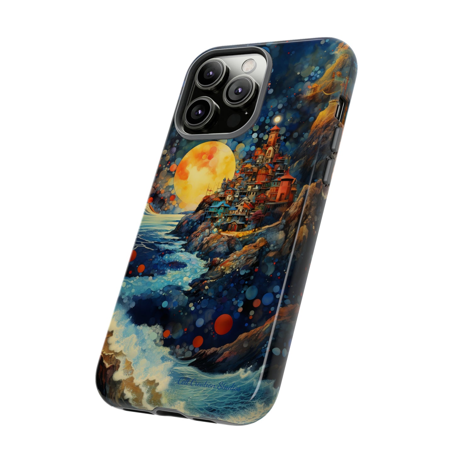 "Moonlit Coastal Vista" -Tough iPhone Cases