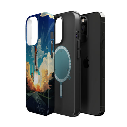 Introducing the "NASA Space Shuttle Launch" Cell Phone Case - Elevate Your Style to New Heights -MagSafe Tough Cases