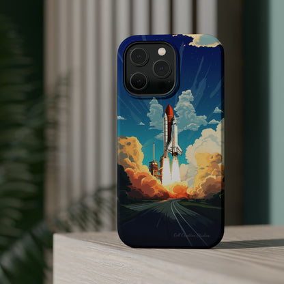 Introducing the "NASA Space Shuttle Launch" Cell Phone Case - Elevate Your Style to New Heights -MagSafe Tough Cases