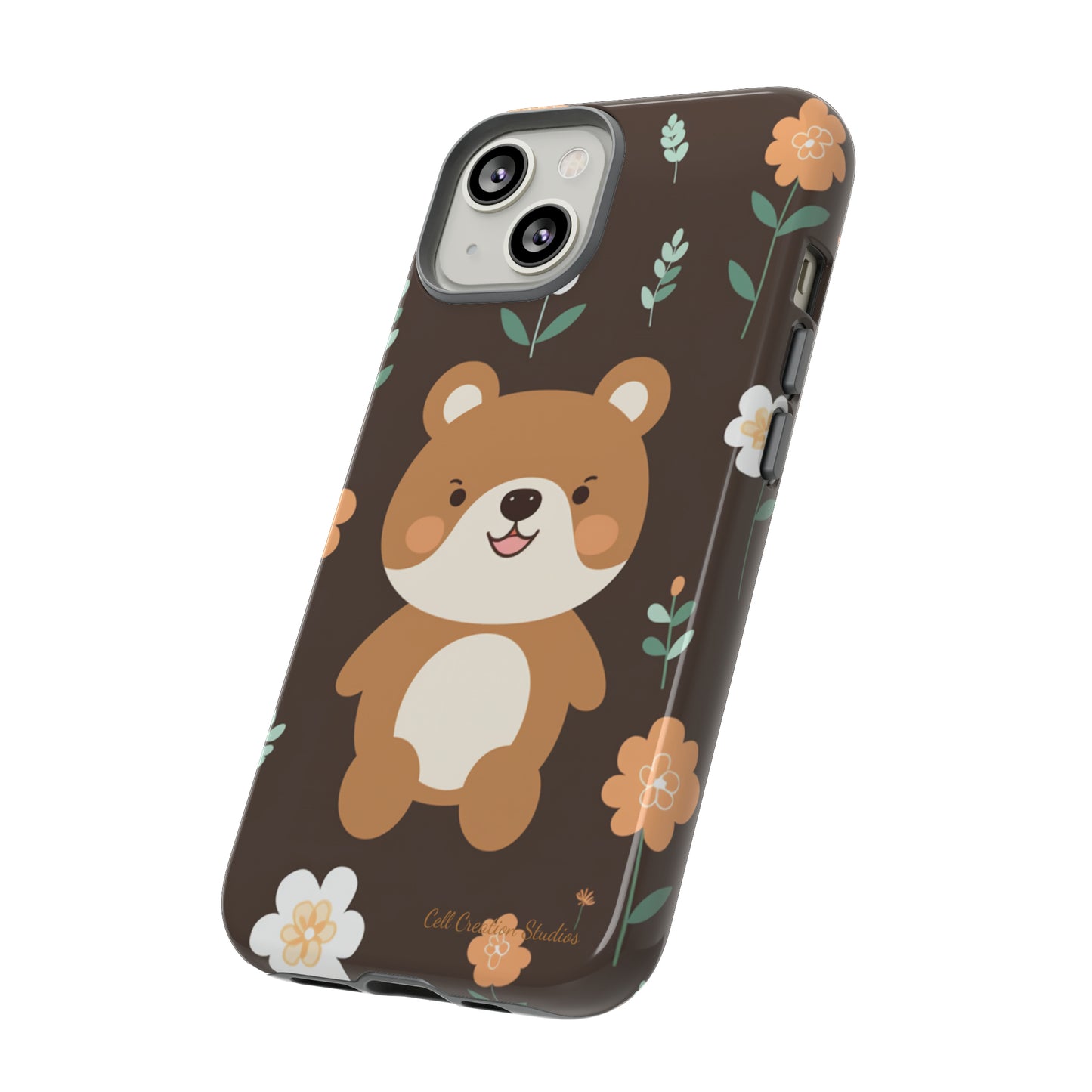 "Floral Bear Elegance" -Tough Phone Cases