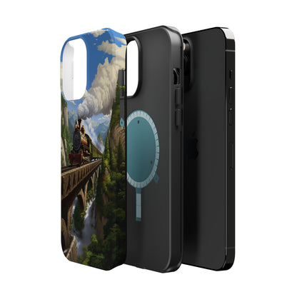 The "Scenic Mountain Train" Phone Case -MagSafe Tough Cases