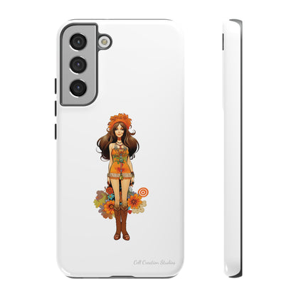 Introducing the "Groovy Hippie Chick" Cell Phone Case – Peace, Love, and Retro Style -Tough Cases