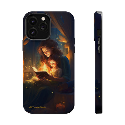 Introducing the "Bedtime Story Bliss" Cell Phone Case – Cherish Heartwarming Moments with Every Glance -MagSafe Tough Cases