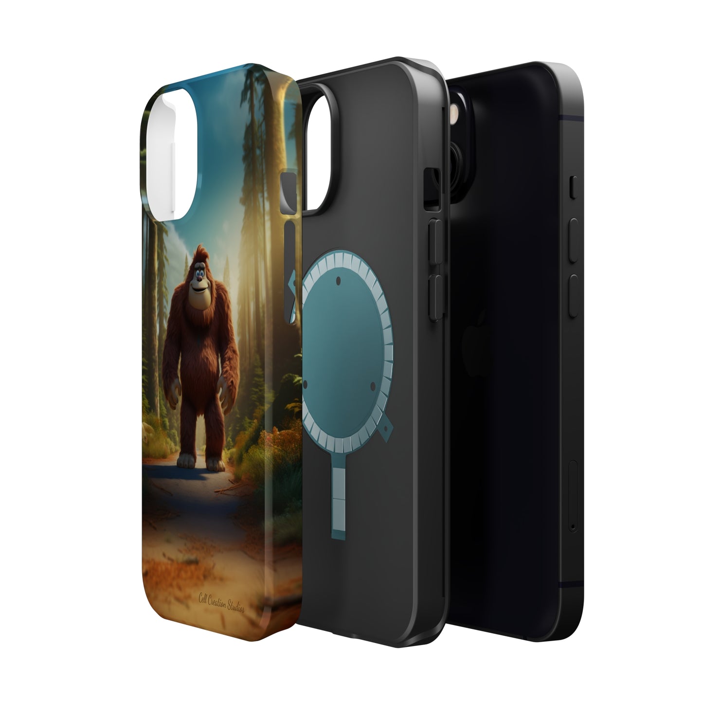 The "Trail Trekker" Bigfoot Cartoon Phone Case -MagSafe Tough Cases