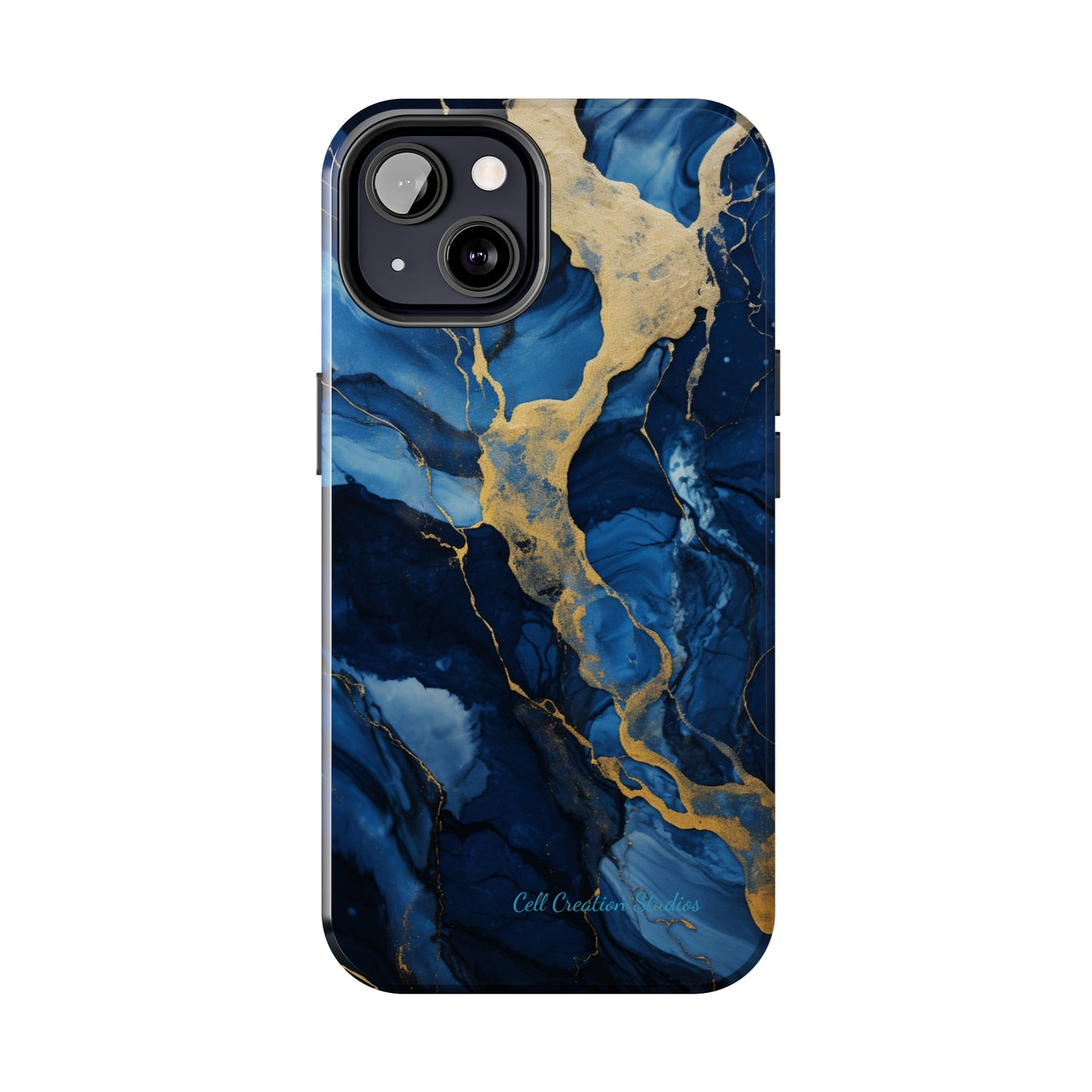 "Azure Elegance Marble" -Tough iPhone Cases