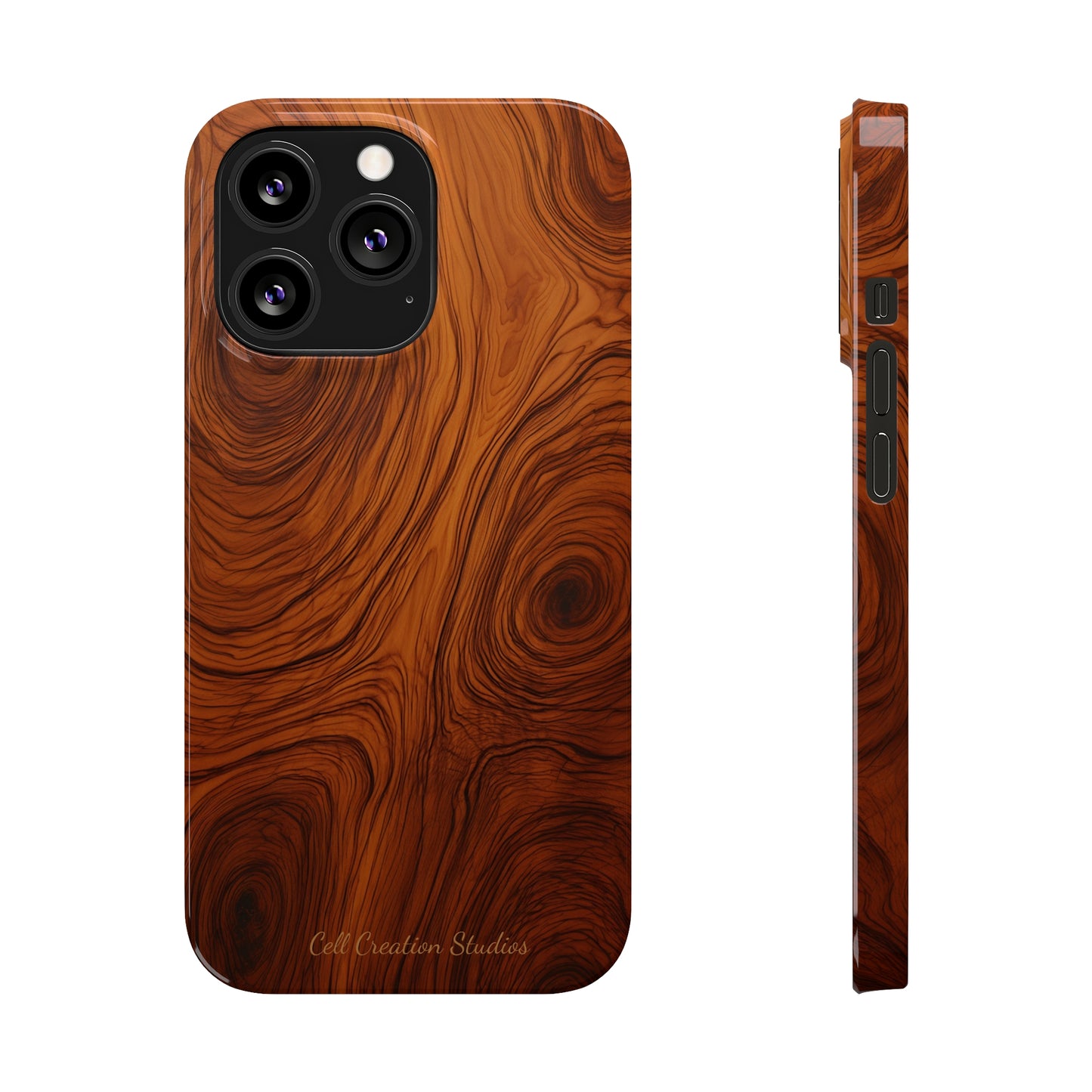 Introducing the "Natural Woodgrain" Cell Phone Case – Embrace Organic Beauty with Wood Pattern Design -Slim Phone Cases