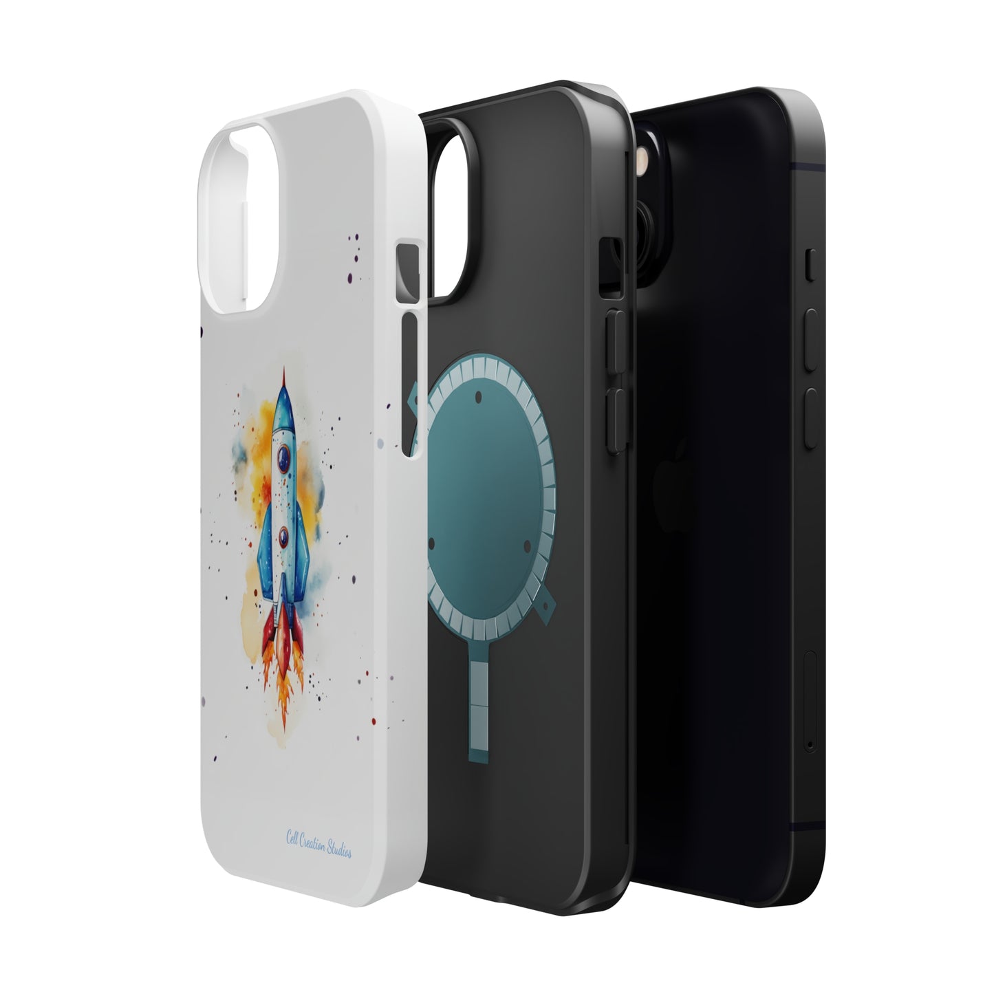 Introducing our "Cosmic Rocket" Cell Phone Case – Where Style Meets Adventure -MagSafe Tough Cases