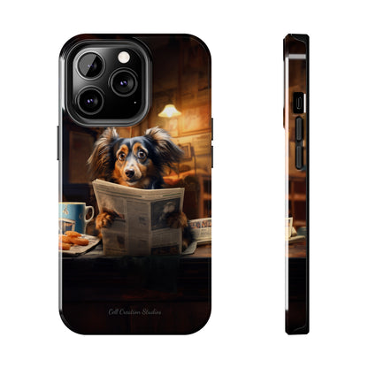 Introducing the "Pup's Perusal" Cell Phone Case – Unleash Heartwarming Humor -Tough Phone Cases