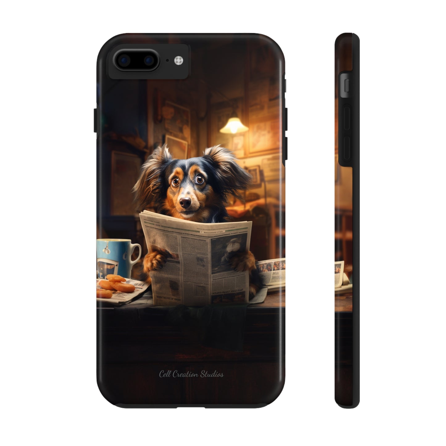 Introducing the "Pup's Perusal" Cell Phone Case – Unleash Heartwarming Humor -Tough Phone Cases