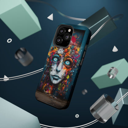 Elevate Your Style with our "Graffiti Face Concrete Wall" Phone Case -MagSafe Tough Cases