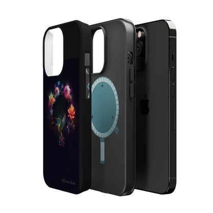 Introducing the "Floral Harmony Hummingbird" Cell Phone Case – Where Elegance Meets Nature -MagSafe Tough Cases