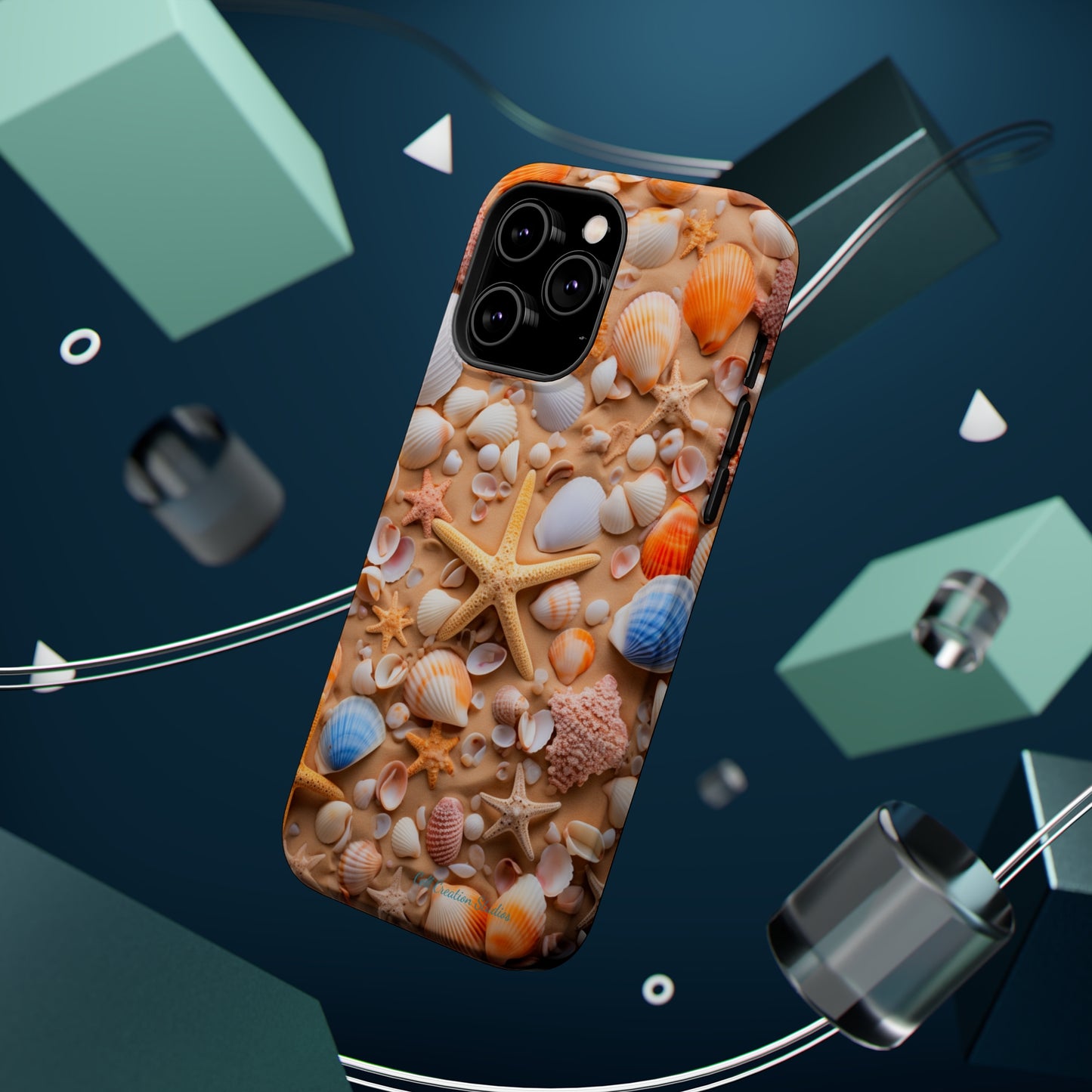 "Seaside Serenity Phone Case: Starfish and Seashells" -MagSafe Tough Cases