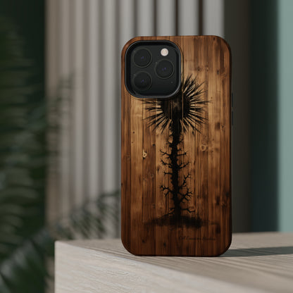 "Desert Plant on Wood Themed Phone Case: Embrace Nature's Beauty" -MagSafe Tough Cases