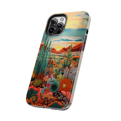 "Desert Bloom Embroidery" -Tough iPhone Cases