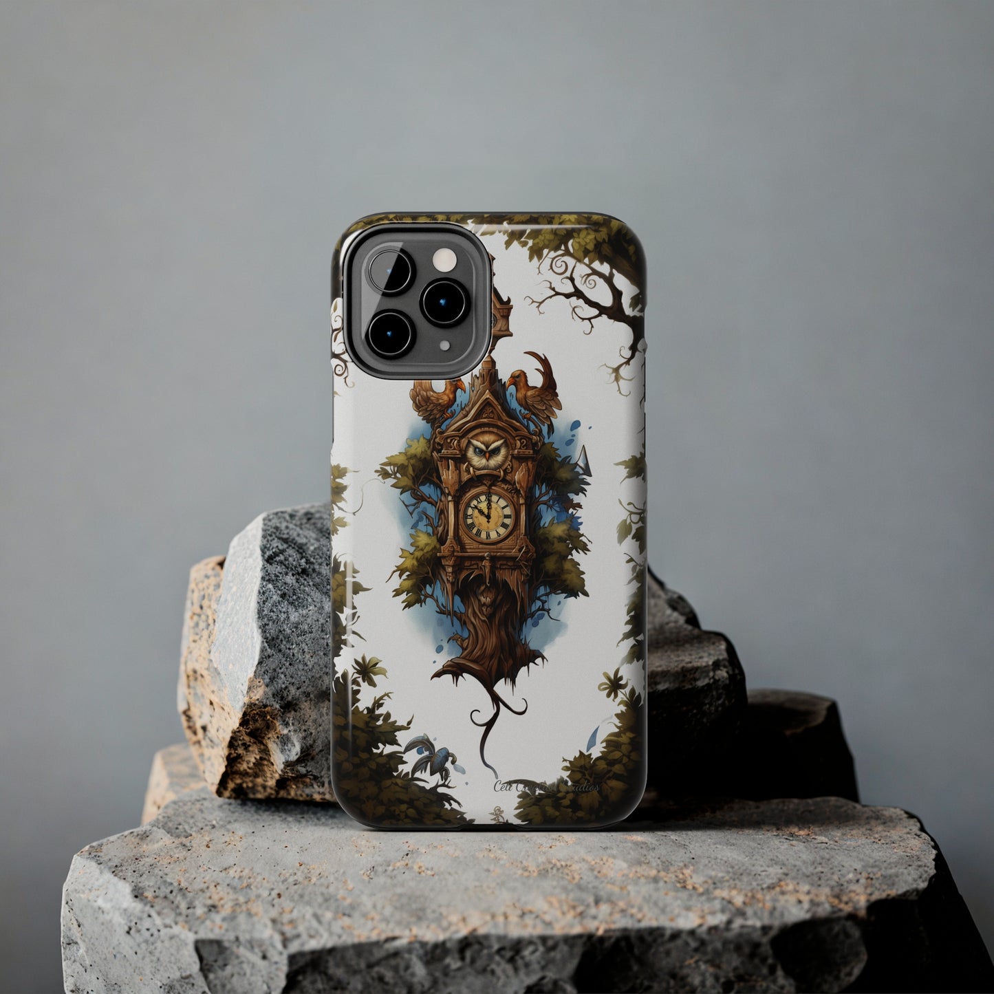 Introducing the "Timeless Charm Cuckoo Clock" Cell Phone Case – Embrace Vintage Elegance -Tough Phone Cases