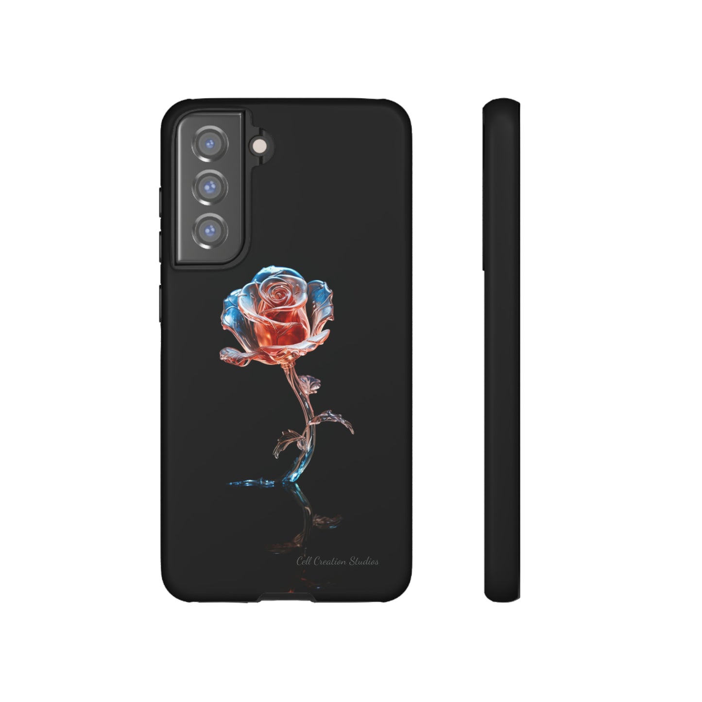 The "Glass Rose Elegance" Phone Case-Tough Cases