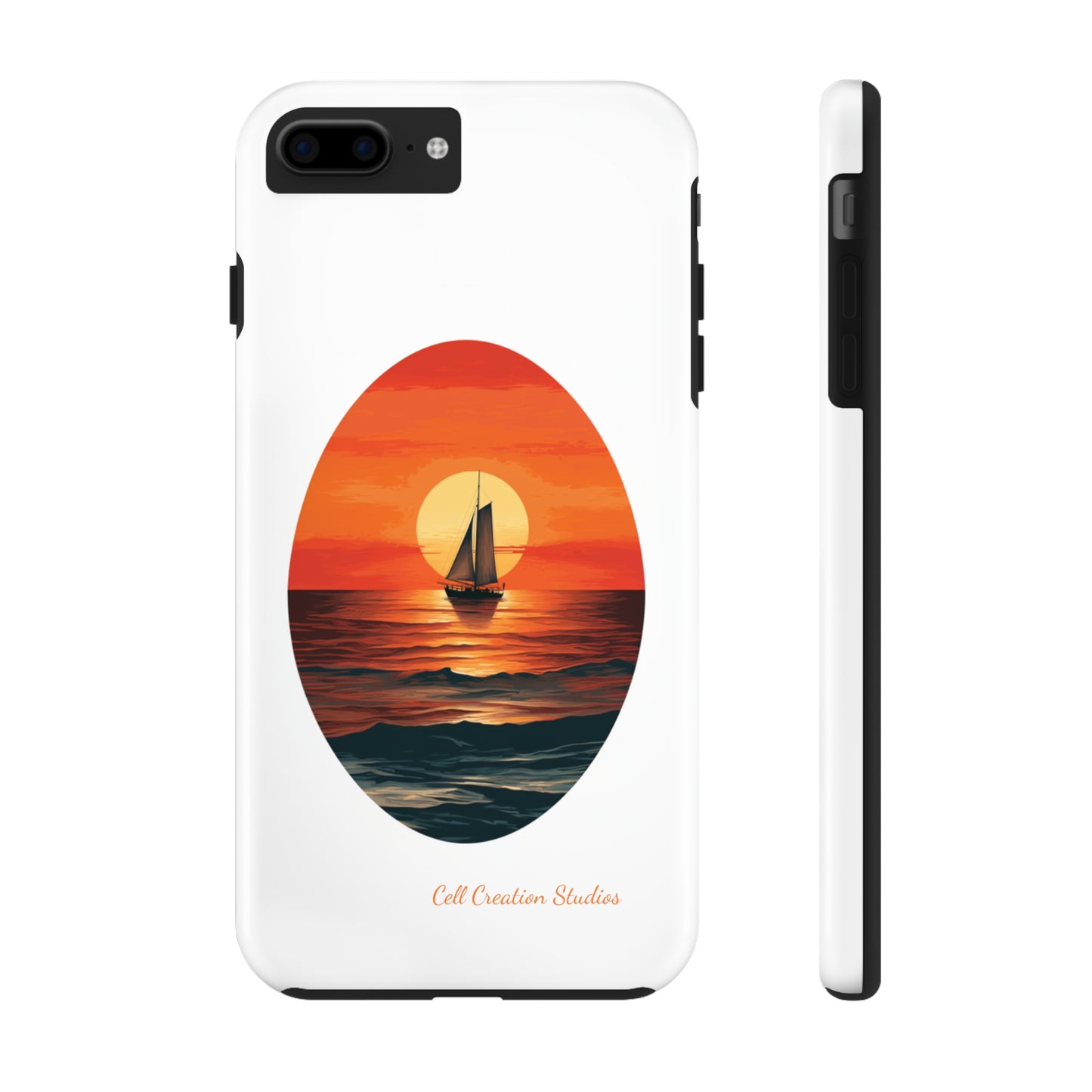 "Sailboat Sunset Serenity" -Tough iPhone Cases