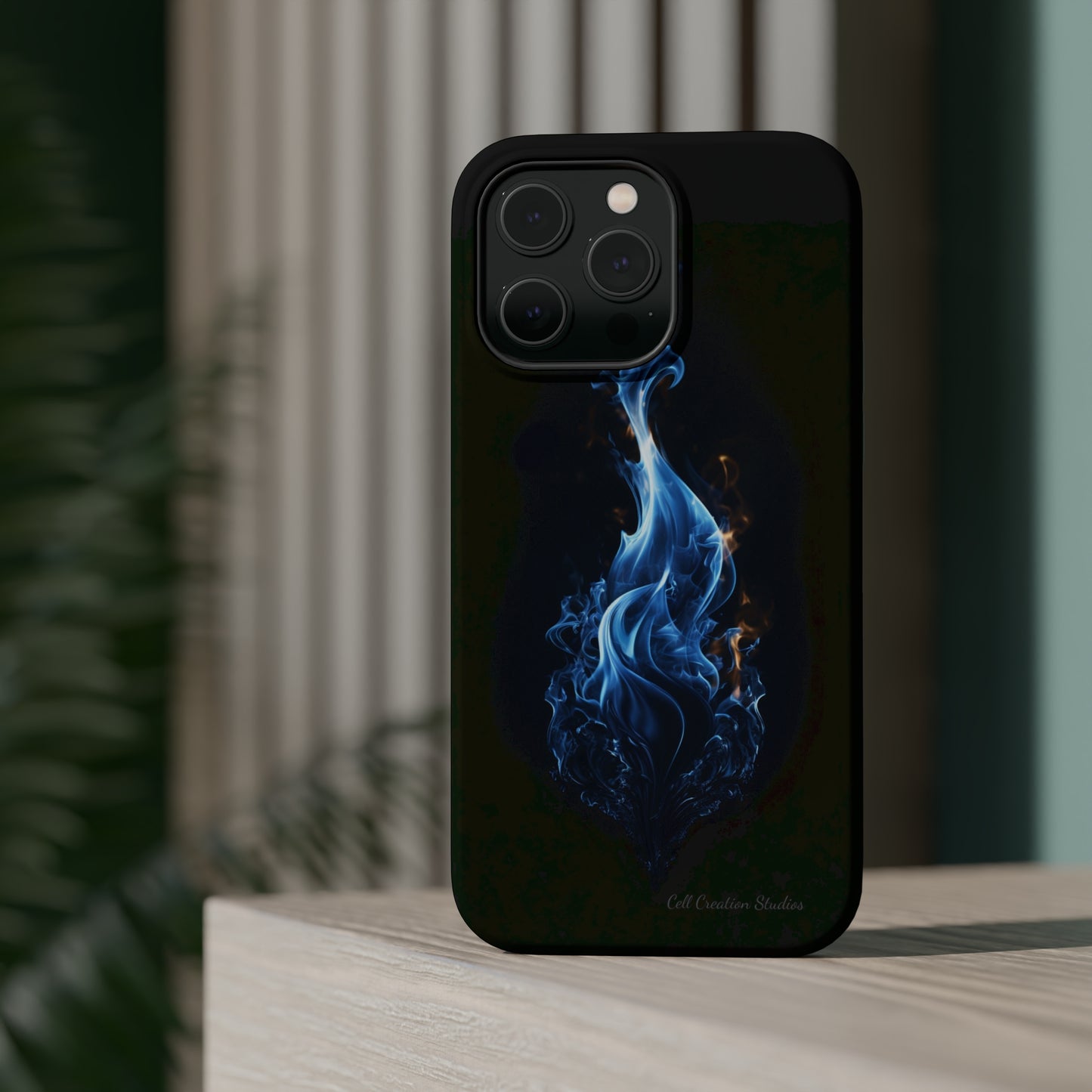 "Blue Flame" Phone Case: Ignite Your Style with Fiery Elegance -MagSafe Tough Cases