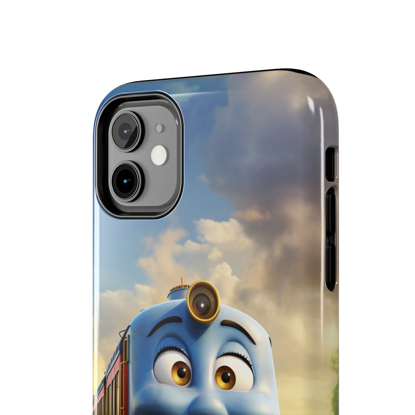 The "Smiling Blue Train" Phone Case -Tough Phone Cases