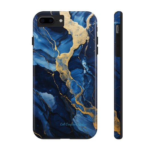 "Azure Elegance Marble" -Tough iPhone Cases