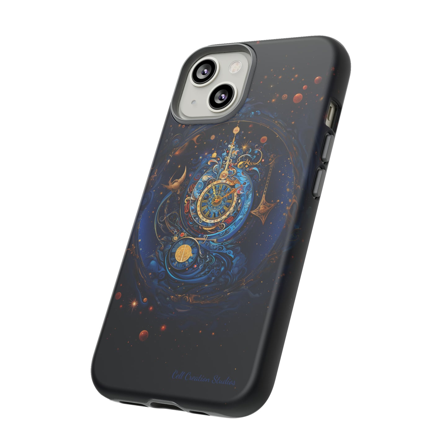 "Cosmic Clock Elegance" -Tough iPhone Cases