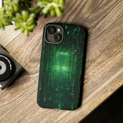 Introducing our "Digital Code Stream" Cell Phone Case – where style meets technology for your device's protection -Tough Cases