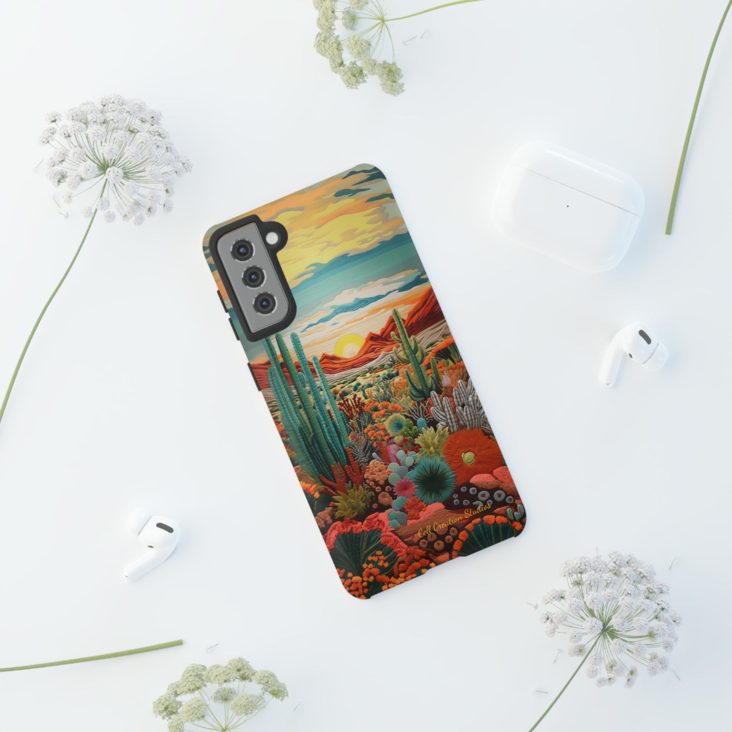 "Desert Bloom Embroidery" -Tough Samsung Cases