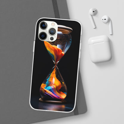 Introducing the "Vibrant Sands of Time" Cell Phone Case – Embrace the Beauty of Colorful Hourglass Design -Flexi Cases