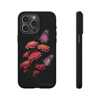 "Achillea Desert Eve Deep Rose & Butterfly" Phone Case -Tough Cases