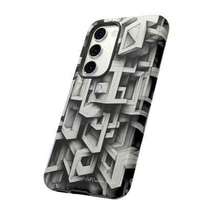 The "Geometric Right Angles" Cell Phone Case -Experience Sleek Simplicity-Tough Phone Cases-Tough Cases