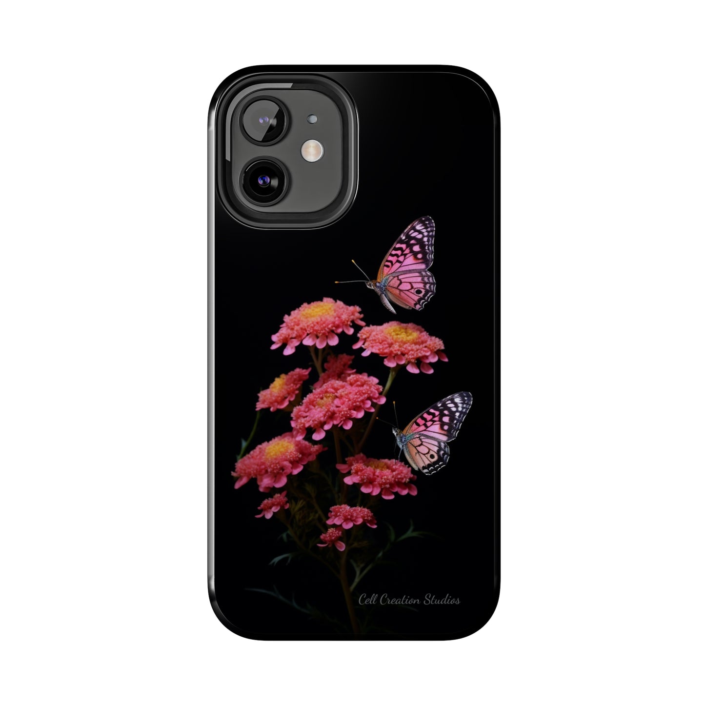 "Achillea Desert Eve Deep Rose & Butterfly" Phone Case -Tough Phone Cases