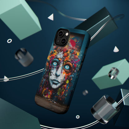 Elevate Your Style with our "Graffiti Face Concrete Wall" Phone Case -MagSafe Tough Cases